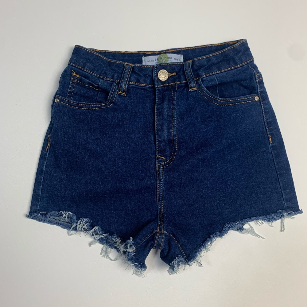 High Rise I & M Jean Shorts